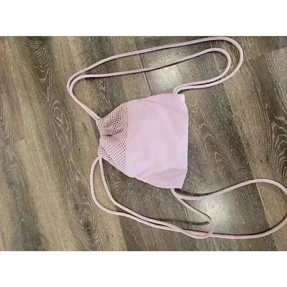 Nike light‎ purple pull string bag purse #r